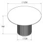 Jorge Grey Oak Round Dining Table with a Black Pedestal