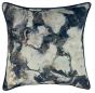 Swirly Blue With Gold Foil Cushion In Vel by Malini | Style Our Home