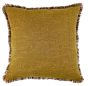 Plain Linen Like With Fringes Whiskey by Malini | Style Our Home