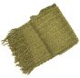 Olive Barley Twist Throw W. Tassels by Malini | Style Our Home