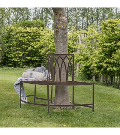 Alberano Outdoor Tree Bench Seat Ember by Gallery Living | Style Our Home