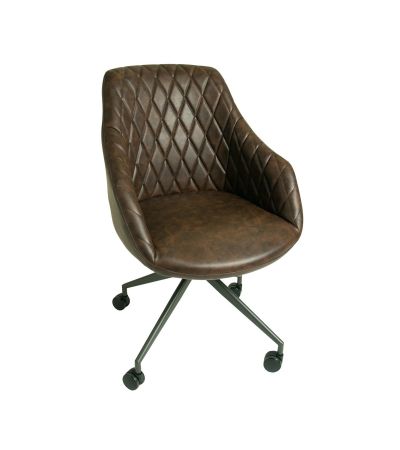 Focus Office Chair Chestnut Vegan Leatherby Bluebone | Style Our Home