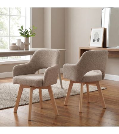 Belvedon Swivel Dining Chair (2pk) by Shankar | Style Our Home