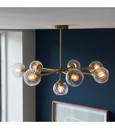 Allegrano 8 Pendant Light Antique Brass
