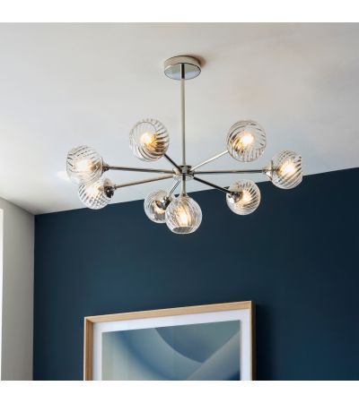 Allegrano 8 Pendant Light Bright Nickel
