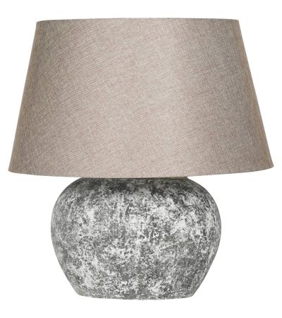 Aged Round Table Lamp With Shade by Libra Designs | Style Our Home