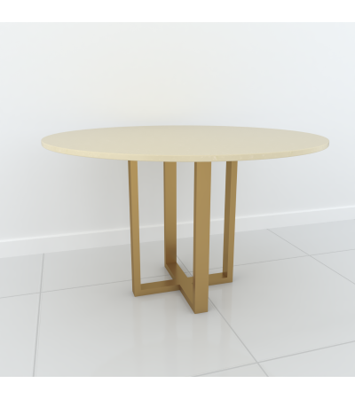 Studio Line Dining Table - 4 Seater in Beige & Gold by Steve Bristow | Style Our Home