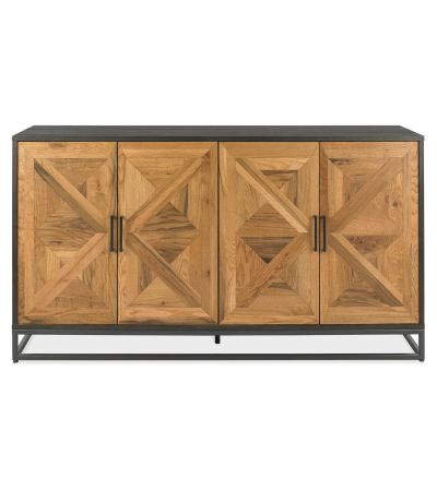 Indus Rustic Oak & Peppercorn Wide Sideboard by Bentley Designs | Style Our Home 