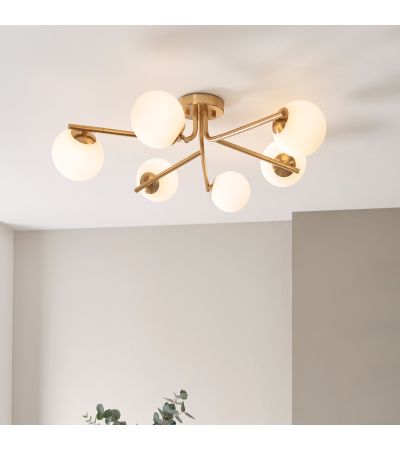 Aarono Ceiling Light Brushed Aged Brass