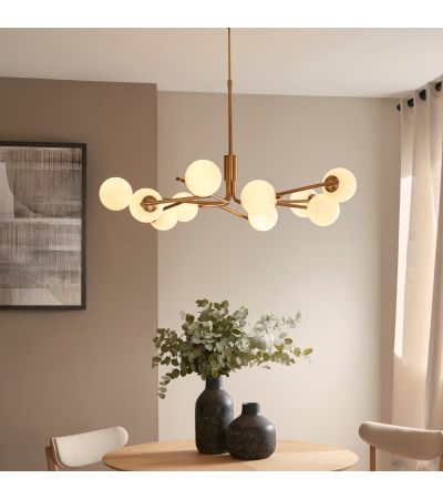 Aarono 10 Pendant Light Brushed Aged Brass