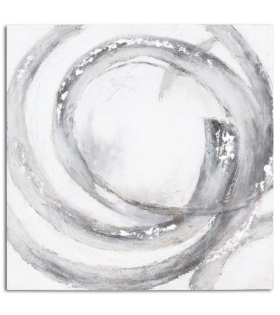 Galaxy Silver And Grey Hand Painted Canvas by Hill Interiors | Style Our Home  