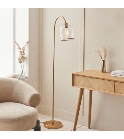 Ashcrano Floor Light Brushed Aged Brass