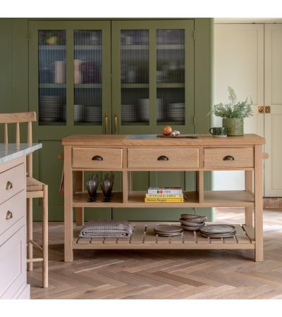 Etaro Kitchen Island Natural by Gallery Living | Style Our Home