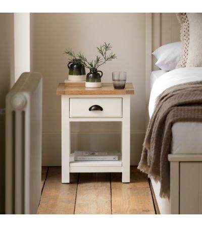Etaro 1 Drawer Bedside White by Gallery Living | Style Our Home