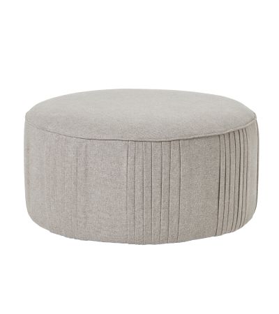 Lily Swivel Ottoman In Oatmeal Twill by Hill Interiors | Style Our Home