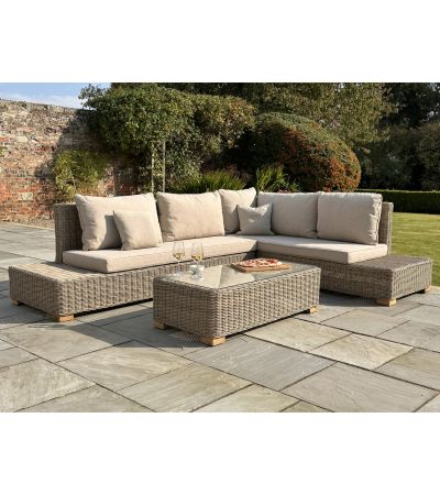Capri Collection Outdoor Large Corner And Coffee Table Set by Hill Interiors | Style Our Home  