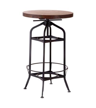Finlay Walnut And Black Metal Bar Table by Prestige Designs | Style Our Home
