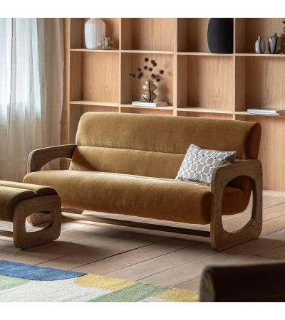 Marcello 3 Seater Sofa Verona Golden by Gallery Living | Style Our Home