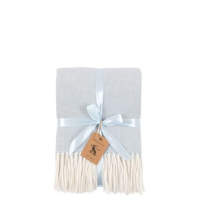Cassano Herringbone Throw Blue