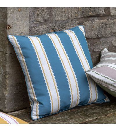 Calivano Cushion Blue,Ochre (Pair)