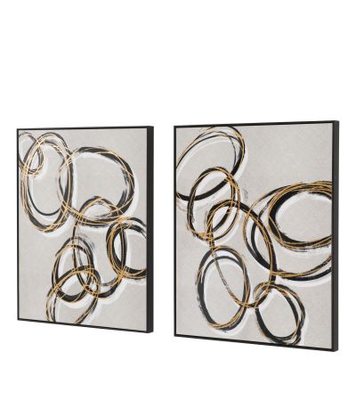Boldano as Gold Framed Canvas Set of 2