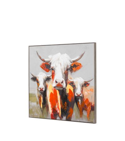 Theano Moo Crew Framed Canvas