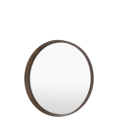 Helsano Round Mirror Walnut