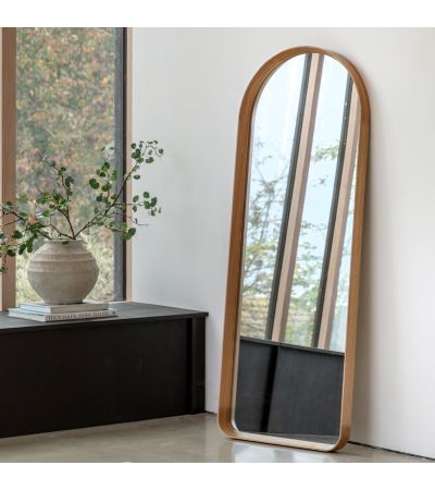 Helsano Arch Leaner Mirror Oak