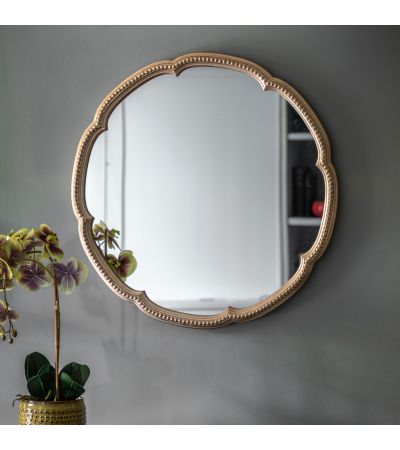 Florano Round Mirror Champagne