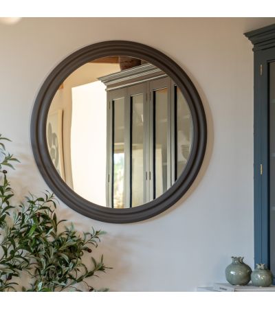 Suffano Round Mirror Charcoal