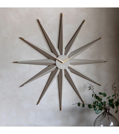 Nortano Star Wall Clock Light Grey