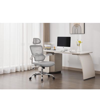 Remingmore Supreme Mesh Grey & White Office Chair by Shankar | Style Our Home
