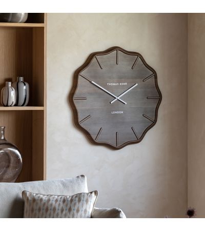 Harano Wall Clock Dark Cedar