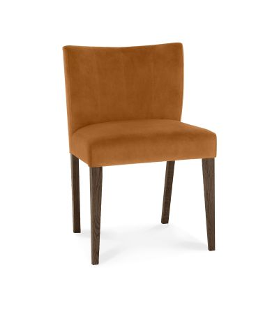 Turin Dark Oak Upholstered Pumpkin Dining Chair (a pair) - Style Our Home