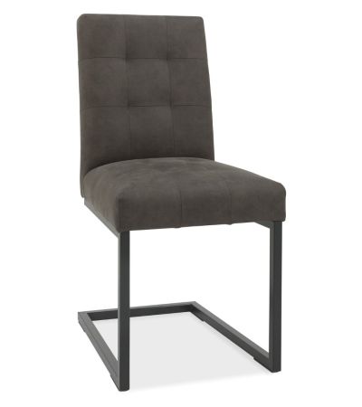 Indus Upholstered Cantilever Chair - Dark Grey Fabric (Pair) by Bentley Designs | Style Our Home