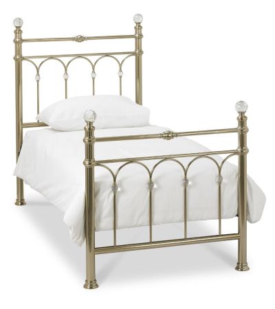 Krystal Champagne Brass 3' Single Bedstead - Style Our Home