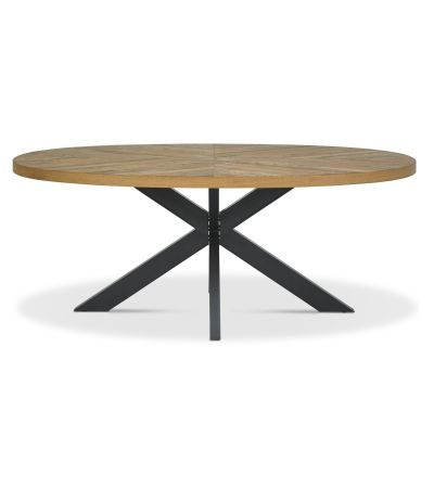 Ellipse Rustic Oak 6 Seater Dining Table by Bentley Designs | Style Our Home