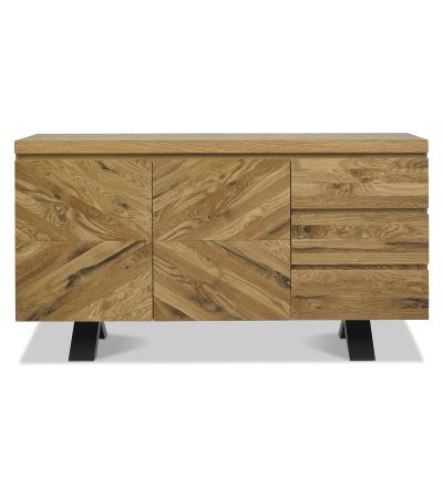 Ellipse Rustic Oak Wide Sideboard by Bentley Designs | Style Our Home