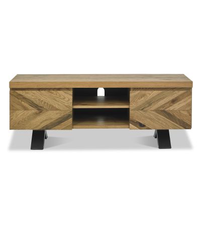 Ellipse Rustic Oak Entertainment Unit by Bentley Designs | Style Our Home
