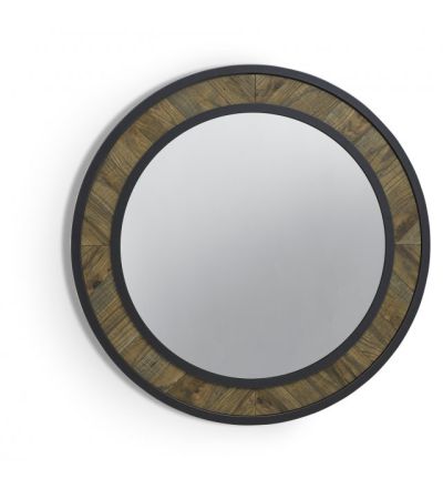 Ellipse Fumed Oak Wall Mirror by Bentley Designs | Style Our Home