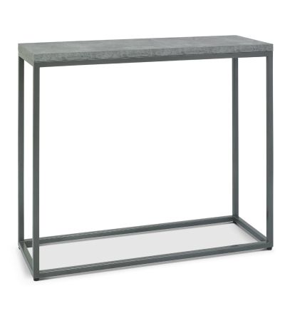Renzo Zinc & Dark Grey Narrow Console Table | Style Our Home