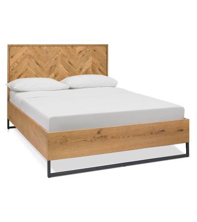 Riva Rustic Oak Panel 4'6 Double Bedstead | Style Our Home