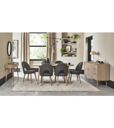 dansk-scandi-oak-6-8-seater-table-6-upholstered-chairs-in-cold-steel-fabric
