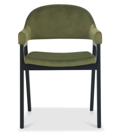 Camden Peppercorn Upholstered Arm Chair in a Cedar Velvet Fabric (Pair) by Bentley Designs | Style Our Home