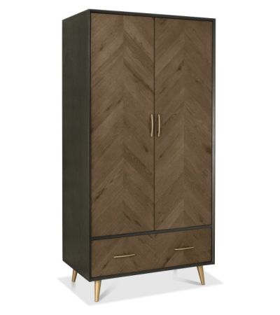 Sienna Fumed Oak & Peppercorn Double Wardrobe by Bentley Designs | Style Our Home