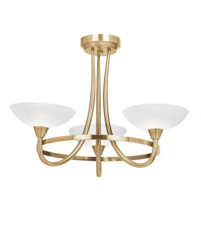 Cagney 3 Ceiling Lamp Antique Brass
