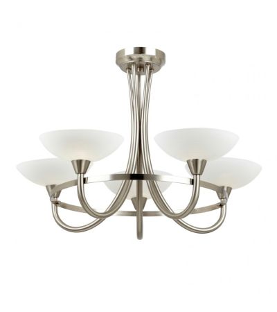 Cagney 5 Ceiling Lamp Satin Chrome