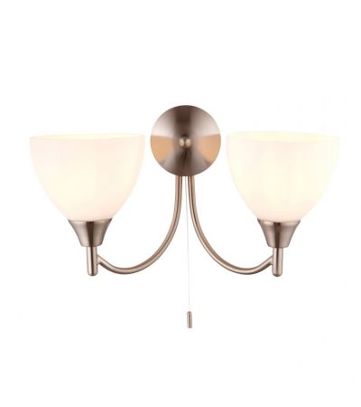 Alton 2 Wall Light Satin Chrome