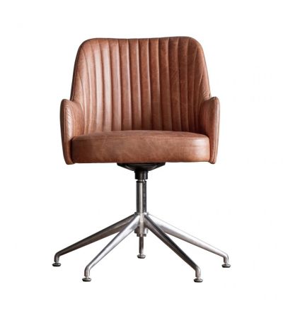 Curie Swivel Chair Vintage Brown Leather