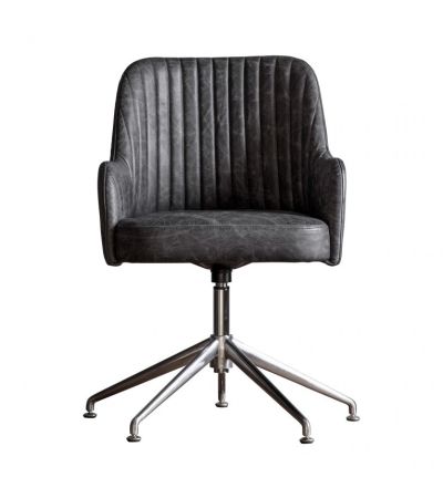 Curie Swivel Chair Antique Ebony
